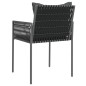 vidaXL Sillas jardín y cojines 4 uds ratán sintético negro 54x61x83 cm vidaXL Sillas jardín y cojines 4 uds ratán sintético negro 54x61x83 cm