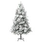 vidaXL Árbol de Navidad con nieve, luces LED y piñas PVC y PE 225 cm vidaXL Árbol de Navidad con nieve, luces LED y piñas PVC y PE 225 cm
