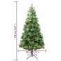 vidaXL Árbol de Navidad con luces y piñas PVC PE verde 195 cm vidaXL Árbol de Navidad con luces y piñas PVC PE verde 195 cm