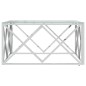 vidaXL Mesa de centro acero inoxidable y vidrio 80x80x40 cm vidaXL Mesa de centro acero inoxidable y vidrio 80x80x40 cm