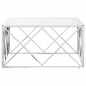 vidaXL Mesa de centro acero inoxidable y vidrio 80x80x40 cm vidaXL Mesa de centro acero inoxidable y vidrio 80x80x40 cm
