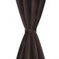 vidaXL Cortina opaca con ojales de metal 270x245 cm marrón vidaXL Cortina opaca con ojales de metal 270x245 cm marrón