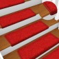 vidaXL Alfombras de peldaños de escalera 15 uds rojo 65x21x4 cm vidaXL Alfombras de peldaños de escalera 15 uds rojo 65x21x4 cm