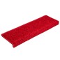 vidaXL Alfombras de peldaños de escalera 15 uds rojo 65x21x4 cm vidaXL Alfombras de peldaños de escalera 15 uds rojo 65x21x4 cm