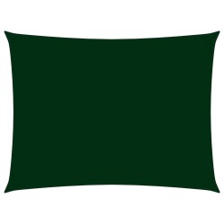 vidaXL Toldo de vela rectangular tela Oxford verde oscuro 2,5x4,5 m