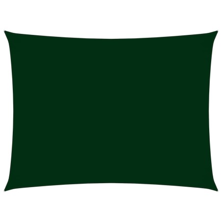 vidaXL Toldo de vela rectangular tela Oxford verde oscuro 2,5x4,5 m