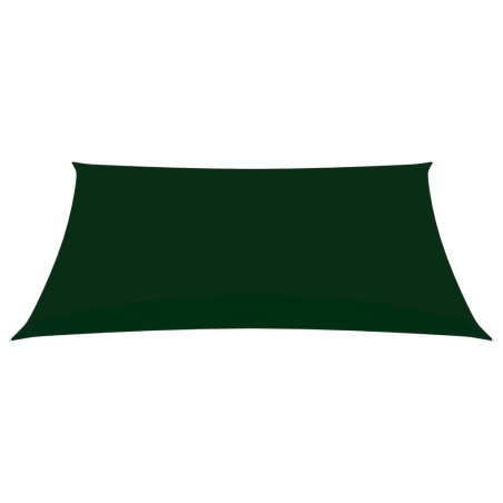 vidaXL Toldo de vela rectangular tela Oxford verde oscuro 2,5x4,5 m