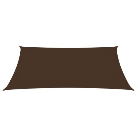vidaXL Toldo de vela rectangular tela Oxford marrón 3x4 m