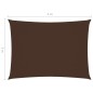 vidaXL Toldo de vela rectangular tela Oxford marrón 3x4 m