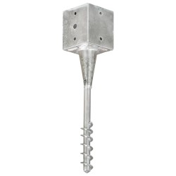 vidaXL Picas de tierra 2 uds acero galvanizado plateado 12x12x56 cm