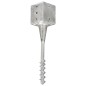 vidaXL Picas de tierra 2 uds acero galvanizado plateado 12x12x56 cm vidaXL Picas de tierra 2 uds acero galvanizado plateado 12x12x56 cm