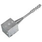 vidaXL Picas de tierra 2 uds acero galvanizado plateado 12x12x56 cm vidaXL Picas de tierra 2 uds acero galvanizado plateado 12x12x56 cm