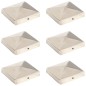 vidaXL Tapas piramidales postes valla 6 uds acero inoxidable 101x101mm vidaXL Tapas piramidales postes valla 6 uds acero inoxidable 101x101mm