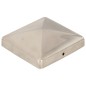vidaXL Tapas piramidales postes valla 6 uds acero inoxidable 101x101mm vidaXL Tapas piramidales postes valla 6 uds acero inoxidable 101x101mm