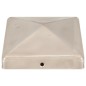 vidaXL Tapas piramidales postes valla 6 uds acero inoxidable 101x101mm vidaXL Tapas piramidales postes valla 6 uds acero inoxidable 101x101mm