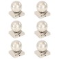 vidaXL Tapas para postes 6 uds acero inoxidable globo final 91x91 mm