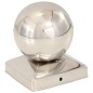 vidaXL Tapas para postes 6 uds acero inoxidable globo final 91x91 mm