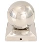 vidaXL Tapas para postes 6 uds acero inoxidable globo final 91x91 mm