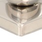 vidaXL Tapas para postes 6 uds acero inoxidable globo final 91x91 mm