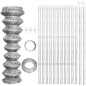 vidaXL Valla tela metálica y postes acero galvanizado plata 25x1,5 m vidaXL Valla tela metálica y postes acero galvanizado plata 25x1,5 m