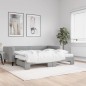 vidaXL Sofá cama nido con colchón tela gris claro 90x200 cm vidaXL Sofá cama nido con colchón tela gris claro 90x200 cm