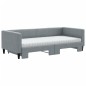 vidaXL Sofá cama nido con colchón tela gris claro 90x200 cm vidaXL Sofá cama nido con colchón tela gris claro 90x200 cm