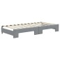 vidaXL Sofá cama nido con colchón tela gris claro 90x200 cm vidaXL Sofá cama nido con colchón tela gris claro 90x200 cm