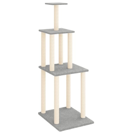 vidaXL Rascador para gatos con postes de sisal gris claro 149 cm