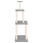 vidaXL Rascador para gatos con postes de sisal gris claro 149 cm vidaXL Rascador para gatos con postes de sisal gris claro 149 cm