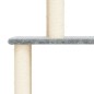 vidaXL Rascador para gatos con postes de sisal gris claro 149 cm vidaXL Rascador para gatos con postes de sisal gris claro 149 cm