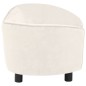 vidaXL Sofá para perros felpa crema 69x49x40 cm