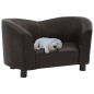 vidaXL Sofá para perros cuero sintético marrón 67x41x39 cm 