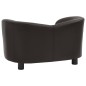 vidaXL Sofá para perros cuero sintético marrón 67x41x39 cm 