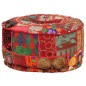 vidaXL Puf redondo de pachtwork algodón hecho a mano 40x20 cm rojo vidaXL Puf redondo de pachtwork algodón hecho a mano 40x20 cm rojo