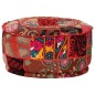 vidaXL Puf redondo de pachtwork algodón hecho a mano 40x20 cm rojo vidaXL Puf redondo de pachtwork algodón hecho a mano 40x20 cm rojo
