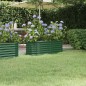 vidaXL Jardinera arriate acero recubrimiento polvo verde 114x40x36 cm vidaXL Jardinera arriate acero recubrimiento polvo verde 114x40x36 cm