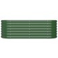 vidaXL Jardinera arriate acero recubrimiento polvo verde 114x40x36 cm vidaXL Jardinera arriate acero recubrimiento polvo verde 114x40x36 cm