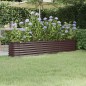 vidaXL Jardinera arriate acero recubrimiento polvo marrón 224x40x36 cm vidaXL Jardinera arriate acero recubrimiento polvo marrón 224x40x36 cm