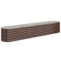 vidaXL Jardinera arriate acero recubrimiento polvo marrón 224x40x36 cm vidaXL Jardinera arriate acero recubrimiento polvo marrón 224x40x36 cm