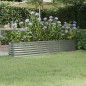 vidaXL Jardinera arriate acero recubrimiento polvo plata 224x40x36 cm vidaXL Jardinera arriate acero recubrimiento polvo plata 224x40x36 cm