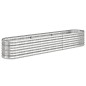 vidaXL Jardinera arriate acero recubrimiento polvo plata 224x40x36 cm vidaXL Jardinera arriate acero recubrimiento polvo plata 224x40x36 cm