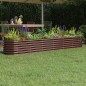 vidaXL Jardinera arriate acero recubrimiento polvo marrón 260x40x36 cm vidaXL Jardinera arriate acero recubrimiento polvo marrón 260x40x36 cm