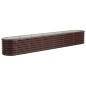 vidaXL Jardinera arriate acero recubrimiento polvo marrón 260x40x36 cm vidaXL Jardinera arriate acero recubrimiento polvo marrón 260x40x36 cm