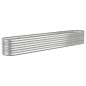 vidaXL Jardinera arriate acero recubrimiento polvo plata 260x40x36 cm vidaXL Jardinera arriate acero recubrimiento polvo plata 260x40x36 cm
