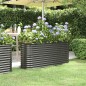 vidaXL Jardinera arriate acero recubierto polvo antracita 152x40x68 cm vidaXL Jardinera arriate acero recubierto polvo antracita 152x40x68 cm