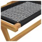 vidaXL Silla de jardín con reposapiés madera maciza teca y poliéster vidaXL Silla de jardín con reposapiés madera maciza teca y poliéster