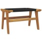 vidaXL Silla de jardín con reposapiés madera maciza teca y poliéster vidaXL Silla de jardín con reposapiés madera maciza teca y poliéster