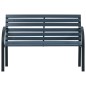 vidaXL Banco de jardín de madera maciza abeto gris 112 cm vidaXL Banco de jardín de madera maciza abeto gris 112 cm