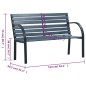 vidaXL Banco de jardín de madera maciza abeto gris 112 cm vidaXL Banco de jardín de madera maciza abeto gris 112 cm