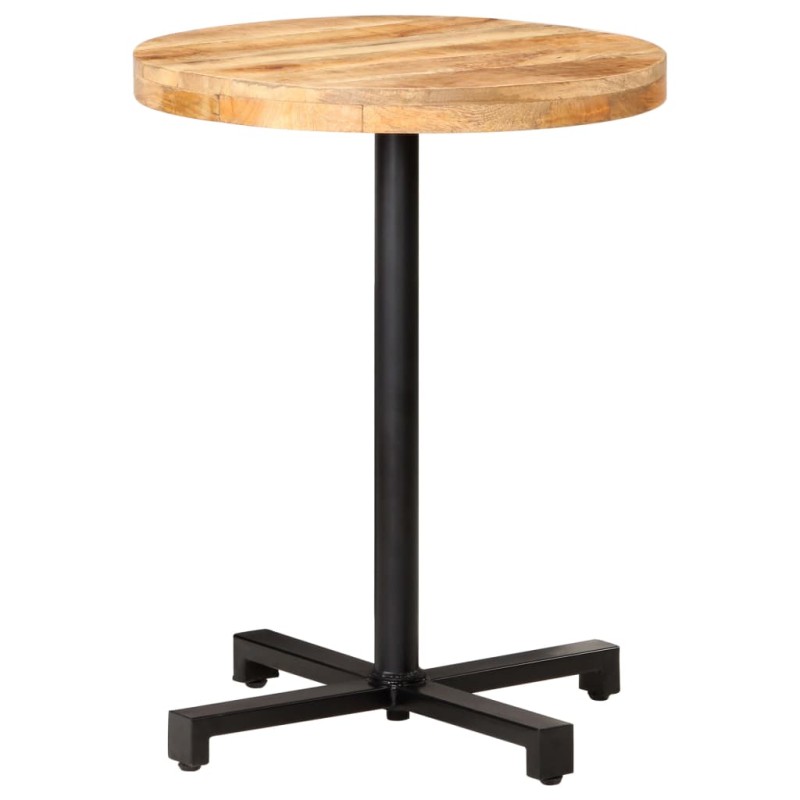 vidaXL Mesa de bistró redonda madera de mango rugosa Ø60x75 cm vidaXL Mesa de bistró redonda madera de mango rugosa Ø60x75 cm